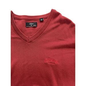 Callaway Golf‎ Sport Knit Sweater. Mens XL. Red 100% Cotton